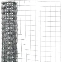 Nature Natur Zaungeflecht - grau - verzinkter Stahl - 100 x 250 cm - quadratisch
