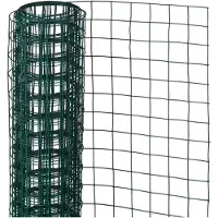 Nature Drahtgeflecht Quadrat 1x2,5m 25mm Kunststoffbeschichteter Stahl