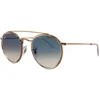 Ray-Ban RB 3647N Unisex-Sonnenbrille Vollrand Rund Metall-Gestell, orange