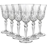 RCR Crystal RCR Melodia White Wine Glasses – 210 ml – Set of 6 – Crystal Clear – Dishwasher Safe