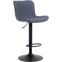CLP Barhocker Emma höhenverstellbar und 360 drehbar | blau Farbe blau Material Stoff