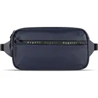 Bugatti Gürteltasche "Herren, Damen BLANC", Damen, Gr. B/H/T: 26cm x 14cm x 5cm onesize, blau, Kunstfaser, unifarben, Taschen Gürteltasche
