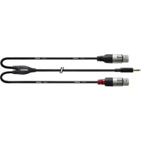 Cordial CFY 1.8 WFF, 2 x XLR (3-pin), Männlich, 3.5mm, Weiblich, 1,8 m, Schwarz
