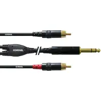 Cordial CFY 3 VCC, 2 x RCA, Männlich, 6.35mm, Männlich, 3 m, Schwarz