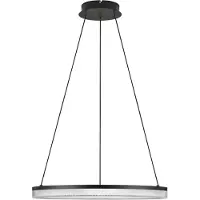 Nova Luce LED Pendelleuchte Lonela dimmbar 25W warmweiss 3000K Schwarz Aluminium Ø60cm 9695503