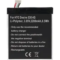 AccuCell Akku passend für HTC Desire 530 4G, Li-Polymer, 3,85V, 2200mAh, 8,5Wh