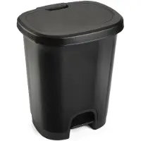 PlasticForte Treteimer - schwarz - 18 Liter - 40 cm - Kunststoff