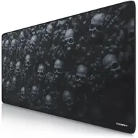 Titanwolf Gaming Mauspad XXL, glattes Stoffgewebe, Speed Mousepad 900 x 400mm große Fläche, Skulls