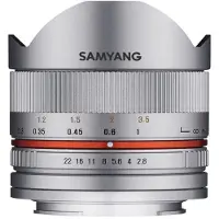 Samyang 8mm F/2.8 Fisheye II Fuji X silber