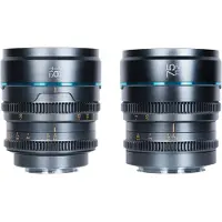 Sirui MS-2SEG Nightwalker Series 16 & 75mm T1.2 S35 Manual Focus Cine Lens Bundle (E Mount, Gun Metal Grey