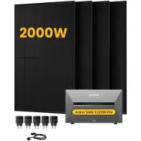 Anker SOLIX Solarbank 3 E2700 Pro, mit 4 x 500 Bifaziale Solarmodule.by Powerness - 2.7kWh / 5 x Smart Plug / Standardversand