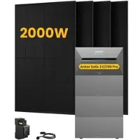 Anker SOLIX Solarbank 3 E2700 Pro, mit 4 x 500 Bifaziale Solarmodule.by Powerness - 10.8kWh / 1 x Smart Meter / Powerness Express (Lieferzeit: 5-14 Werktage)