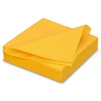 Ava 25 Servietten stoffähnlich 40x40cm Airlaid saugstark Einweg Tischservietten zum Falten Einfarbige Papierservietten für Hochzeit Geburtstag Party Gelb