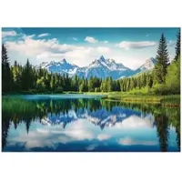 WALLARENA Fototapete 3D Gebirge in Blau | Gr.: 350 x 250 cm