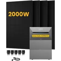 Anker SOLIX Solarbank 3 E2700 Pro, mit 4 x 500 Bifaziale Solarmodule.by Powerness - 8.1kWh / 5 x Smart Plug / Standardversand