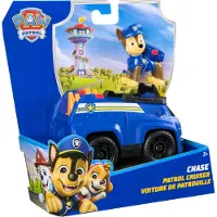 Ryhmä Hau PAW Patrol Chase-Figur mit Polizei-Fahrzeug, stabiles Basis-Fahrzeug (2025), authentisches Spielzeug zur Serie für Kinder ab 3 Jahren, Polizeiwagen, 3 Jahr(e), Kunststoff, Schwarz, Blau