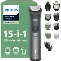 Philips All-in-One Trimmer 7000 Series MG7921/15 15-in-1-Trimmer, Schwarz, Grau, 0,5 mm, 1,6 cm, 0,2 mm, Gesicht, Kopf, Nase, Metall