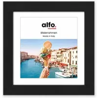 Alfo. Amalfi 20x20 cm, schwarz mit Passepartout 13x13 cm, Holzrahmen