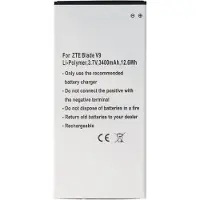 AccuCell Akku passend für ZTE Blade V9, Li-Polymer, 3,7V, 3400mAh, 12,6Wh