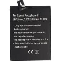 AccuCell Akku passend für Xiaomi Pocophone F1, Li-Polymer, 3,85V, 3900mAh, 15Wh, bulilt-in, ohne Werkzeug