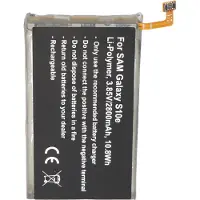 AccuCell 77 x 42,8 x 5,4mm Akku passend für Samsung Galaxy S10e Li-Polymer 3,85V 2800mAh 10,8Wh
