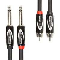 Roland Black Series 3m Dual Mono Klinke - Dual RCA Kabel