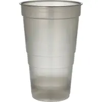 Papstar Pro Pac 400 Mehrweg-Trinkbecher PP 0,5 l Ø 9,5 cm · 14,4 cm grau (96587, 16x25 Stück)