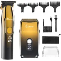 Hatteker RWSX-767 2-in-1-Haarschneider und Rasierer mit Scherfolie, IPX7