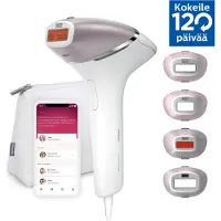 Philips IPL-Haarentferner "Lumea Series 8000 BRI947/00" 450.000 Lichtimpulse 4 Aufsätze (Achseln, Bikinizone, Körper und Gesicht)