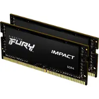 Kingston Technology FURY 16GB 3200MT/s DDR4 CL20 SODIMM (Kit of 2) Impact, 16 GB, 2 x 8 GB, DDR4, 260-pin SO-DIMM