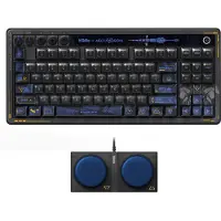 8Bitdo Retro 87, Verkabelt & Kabellos, USB + RF Wireless + Bluetooth, Mechanischer Switch, QWERTY, RGB-LED, Schwarz