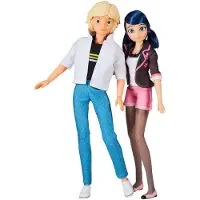 Bandai 2er-Pack Puppen – – Miraculous – P50377 – Marinette & Adrien – 26 cm
