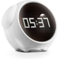Fuj:tech Rechargeable table alarm clock, white