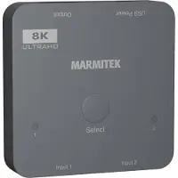 Marmitek Connect 720 - HDMI Switch 8K 60Hz - 4K 120Hz - HDMI 2.1 - 2 Eingänge / 1 Ausgang, HDMI, Grau, 120 Hz, 48 Gbit/s, 7680 x 4320 Pixel, 8K Ultra HD