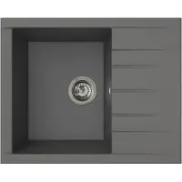 Stradour Waschbecken – SMC-Harz – Betongrau – Einbau – – Cube 1C XS – 62 x 50 cm