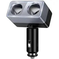 Hoco Intelligentes Auto-Ladegerät mit zwei Zigarettenanzünder-Anschlüssen von , max. 240 W/24 V, Z65, schwarz