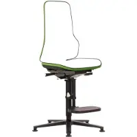 BIMOS Arbeitsstuhl Neon Basisst. Gleiter Aufstiegh. Flexband grün Sitzh. 590-870 ohne Polster