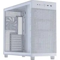 Asus PRIME AP303 TG White, Midi Tower, PC, Weiß, micro ATX, Mini-ITX, ATX, Metall, Gaming