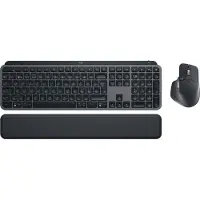 Logitech MX Keys S Combo, Kabellos, Bluetooth, Scherenschalter, LED, Graphit, Maus enthalten