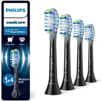 Philips Premium Plaque Defence HX9044/88 Bürstenköpfe (4er-Pack), 4 Stück(e), Schwarz, 3 Monat( e), Medium, 62000 Bewegungen pro Minute,
