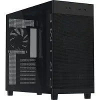 Asus PRIME AP303 TG Black, Midi Tower, PC, Schwarz, micro ATX, Mini-ITX, ATX, Metall, Gaming