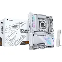 Gigabyte X870E AORUS PRO X3D ICE Mainboard – Unterstützt AMD Ryzen 9000 Prozessoren, 18+2+2-Phasen Digital-VRM, bis zu 9000 Hz DDR5 (OC), 2 x PCIe 5.0 + 2 x PCIe 4.0, Wi-Fi 7, 5 GbE LAN, USB 4