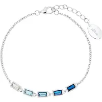s.Oliver Armband für Damen, 925 Sterling Silber | Rainbow blau s.Oliver Blau