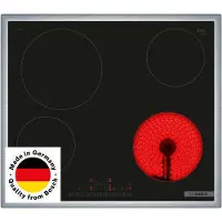 Bosch Serie 6 PKE645FP2E, Schwarz, Integriert, 60 cm, Keramik, Glaskeramik, 4 Zone(n)