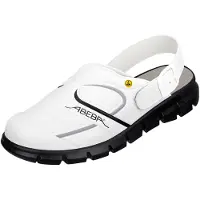 ABEBA Clog weiß/schwarz ESD - 44