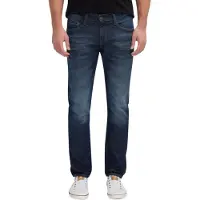 Mustang - Slim Fit - Herren 5-Pocket Jeans, Low Rise, Tapered Leg, Oregon Slim/Tapered (3116-5111), Farbe:Dark rinse used (593), Größe:W29, Länge:L30