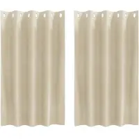 vidaXL Verdunkelungsvorhänge 2 pcs Creme 140 x 140 cm Samt