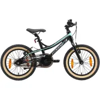 Bikestar Kinder Fahrrad MTB ab 4 Jahre | 16 Zoll Alu Mountainbike Kinderrad | Schwarz & Blau