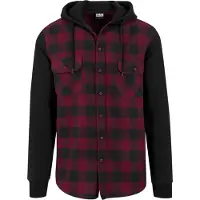 Urban Classics Hooded Ed Flanell Sweat Leeve Langarmhemd