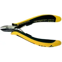 Bernstein Bernstein-Werkzeugfabrik Steinrücke 3-655-15, Seitenschneiderzange, 1,3 cm, Schutz vor elektrostatischer Entladung (ESD), Stahl, Schwarz, Gelb, 12,5 cm